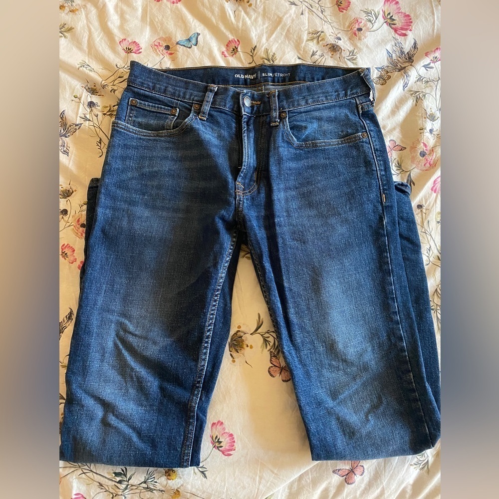 Mens Old Navy Skinny Blue Denim Jeans Sz 31x32
